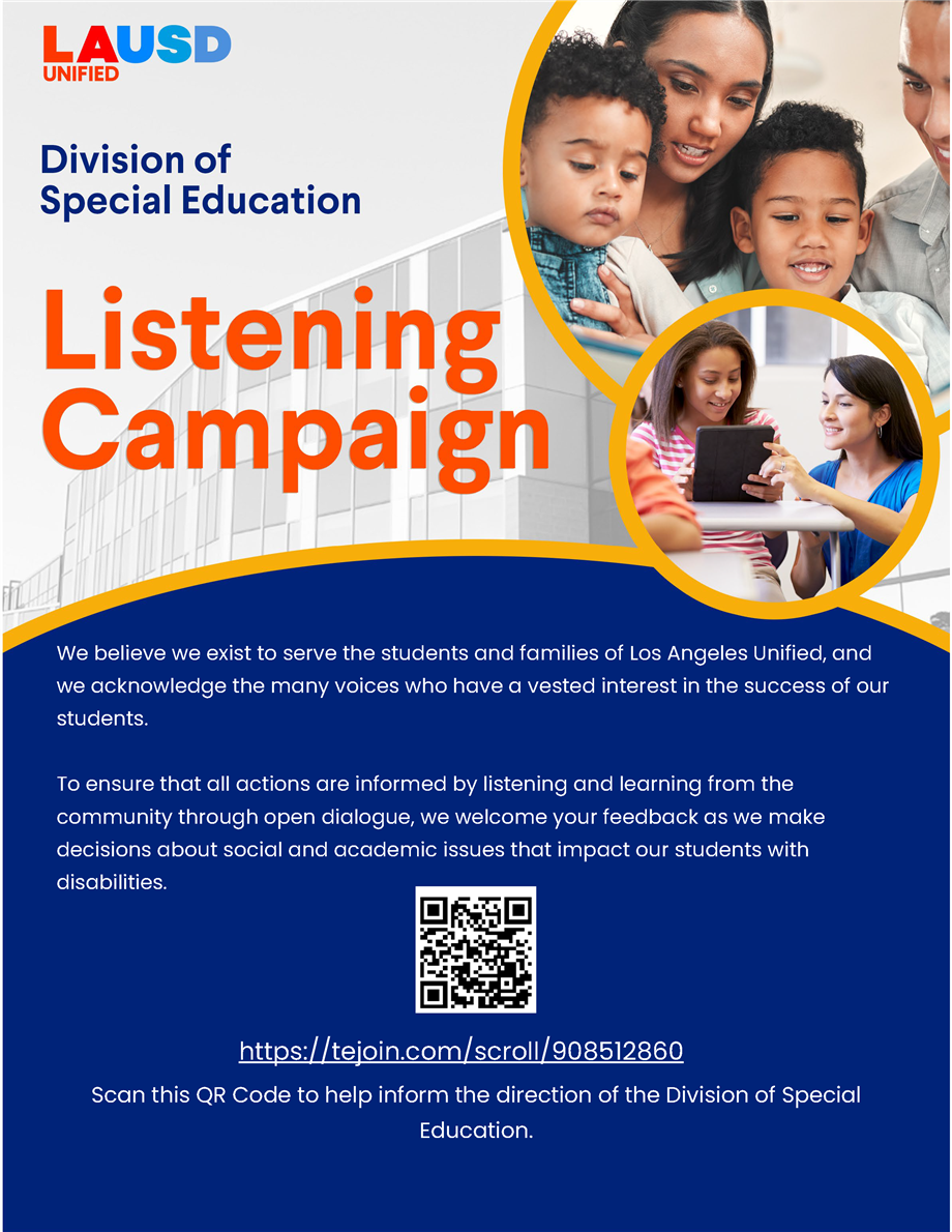 Division of Special Education Listening Campaign 